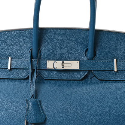 Hermes Togo Birkin 35 Bleu Izmir 8 of 10