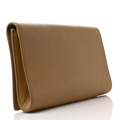 Saint Laurent Goatskin Large Belle De Jour Clutch Beige 3 of 9