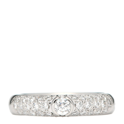 Mikimoto Platinum Diamond .35ct 4mm Pave Band Ring 53 6.25 2 of 8