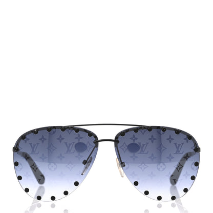 Louis Vuitton Monogram The Party Aviator Sunglasses Z0973U Black 2 of 11