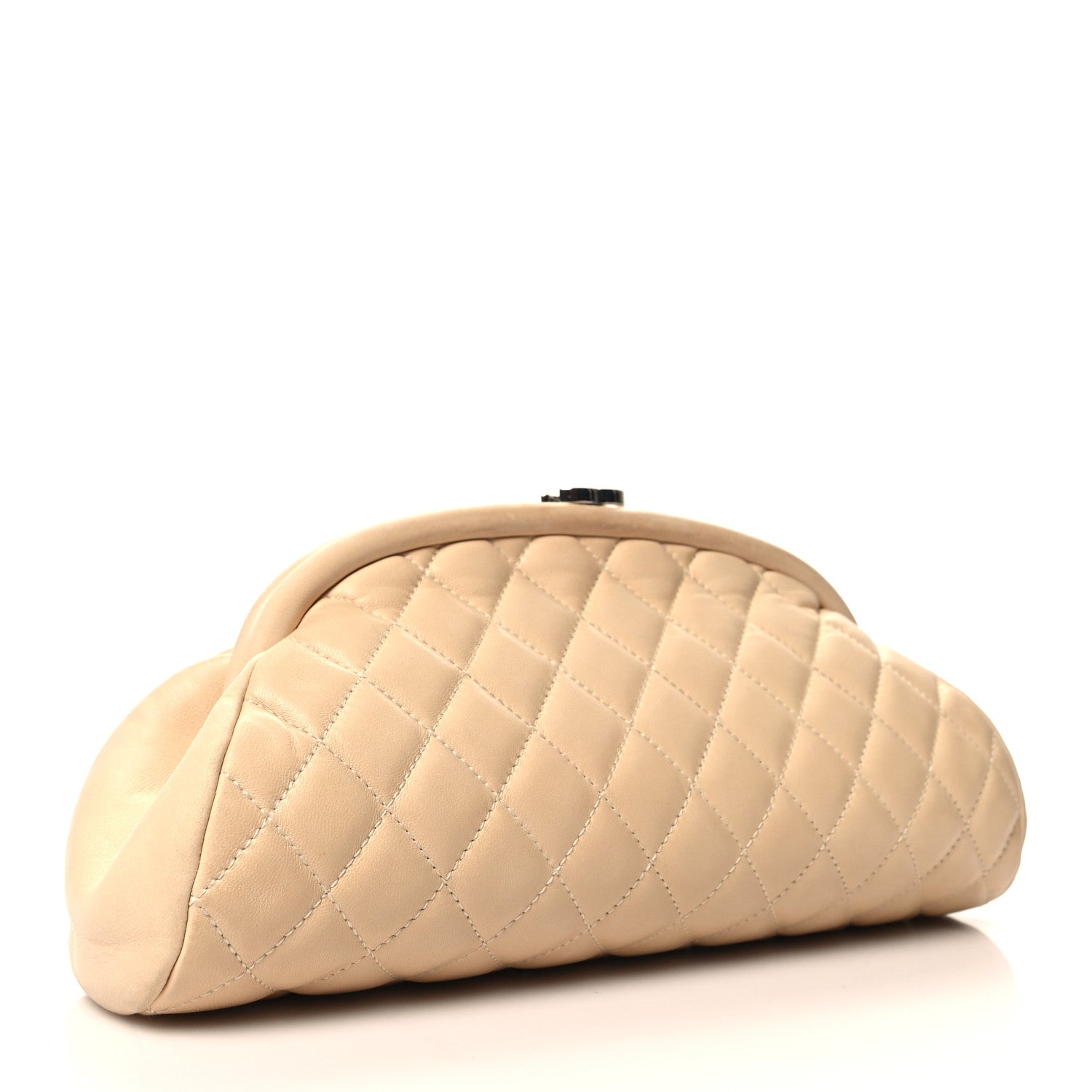 Chanel Lambskin Quilted Timeless Clutch Beige Clair 3 of 11