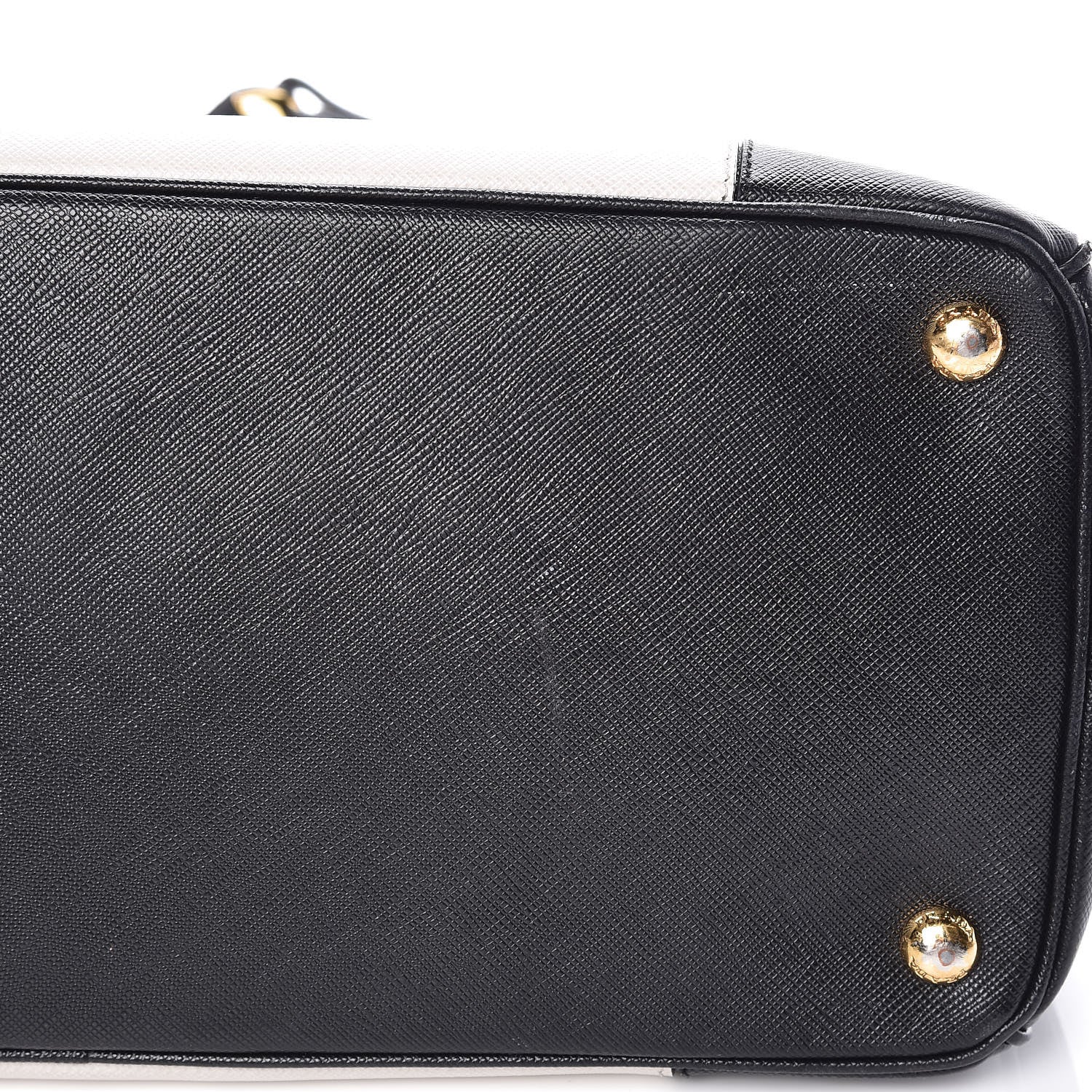 Prada Saffiano Lux Colorblock Medium Galleria Double Zip Tote Black Talco 13 of 18