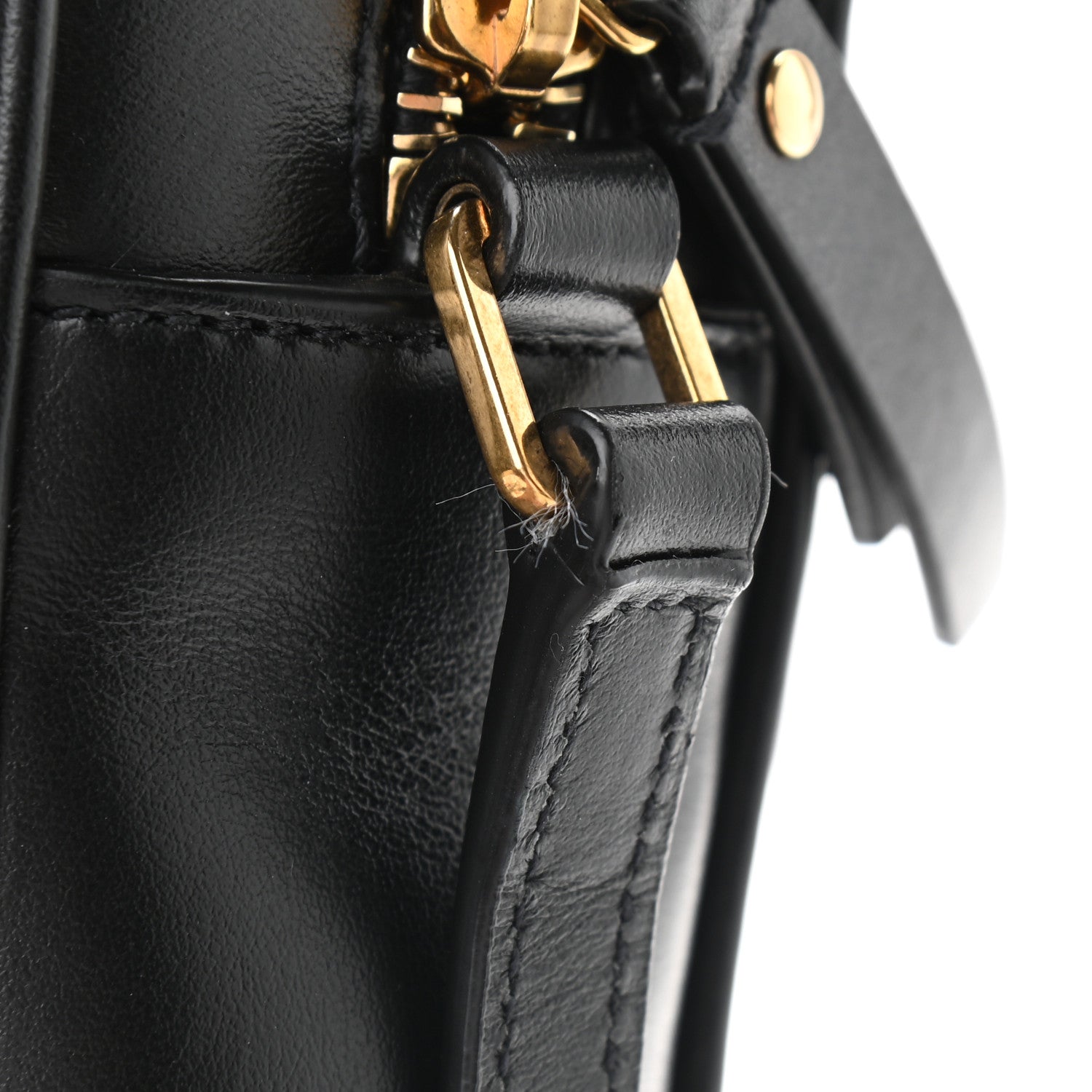 Saint Laurent Calfskin Matelasse Monogram Lou Camera Bag Black 8 of 10