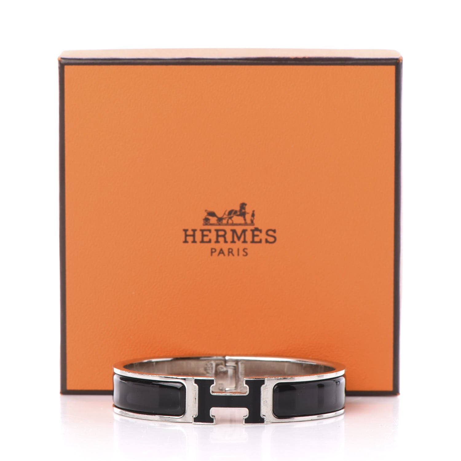 Hermes Enamel Narrow Clic Clac H Bracelet PM Black 6 of 6