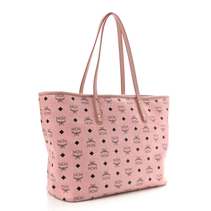 MCM Visetos Medium Anya Shopper Tote Light Pink 4 of 11