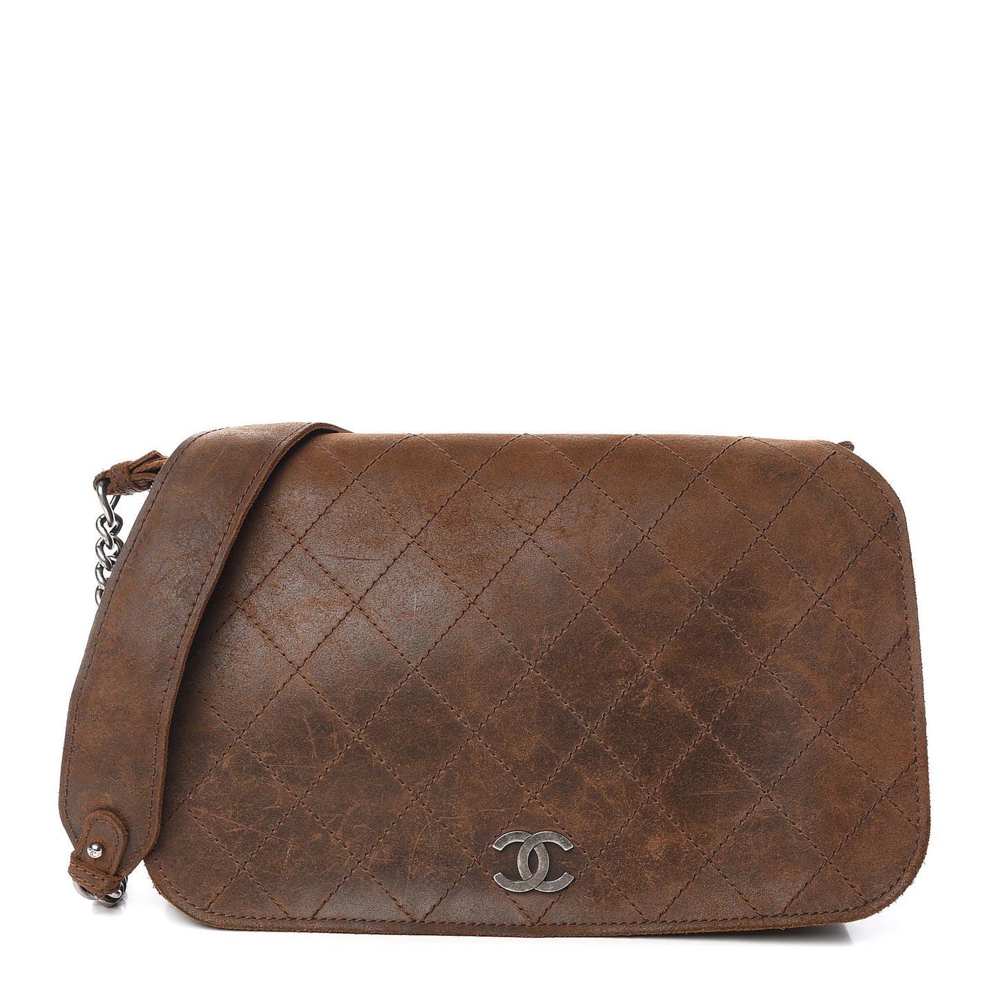 Nubuck Stitched Highlander Messenger Brown
