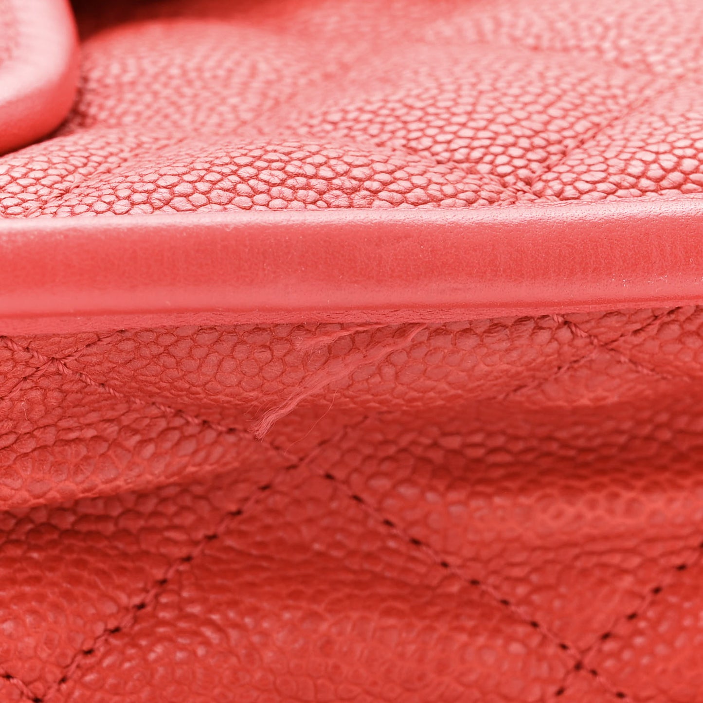 Caviar Quilted Medium French Riviera Flap Red