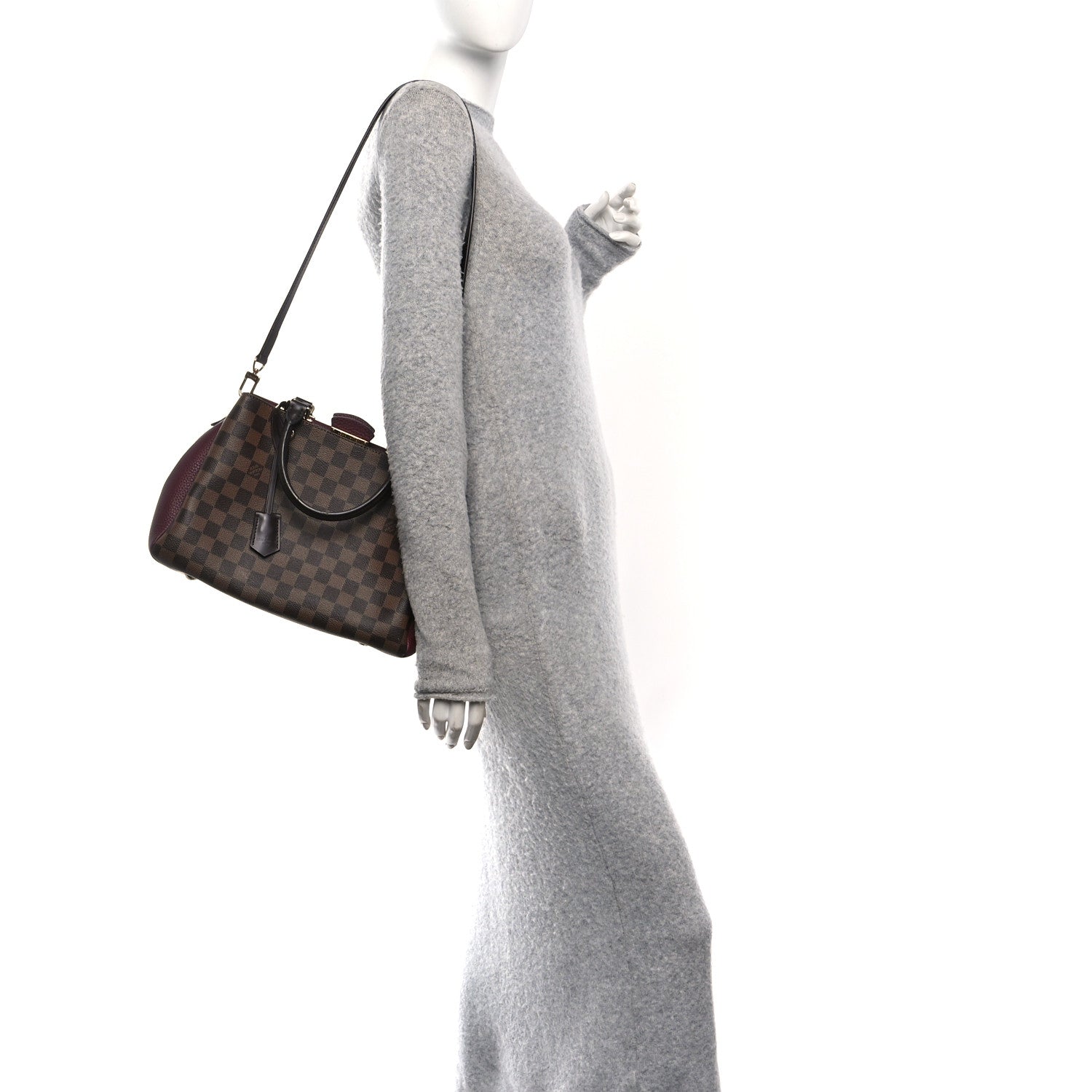 Louis Vuitton Damier Ebene Cuir Taurillon Brittany Bordeaux 2 of 9
