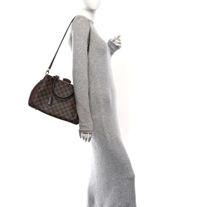 Louis Vuitton Damier Ebene Cuir Taurillon Brittany Bordeaux 2 of 9