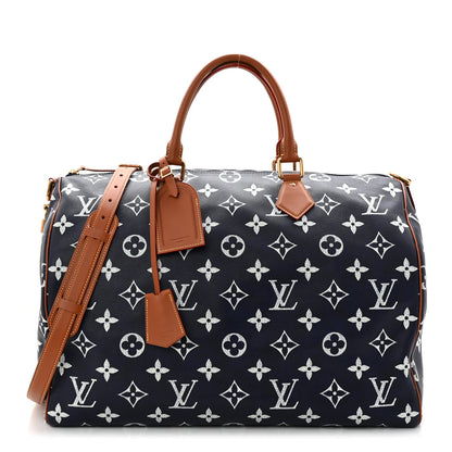 Louis Vuitton Calfskin Monogram Speedy P9 Bandouliere 50 Indigo 1 of 18