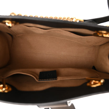 Gucci GG Supreme Monogram Small Padlock Tote Black 5 of 11