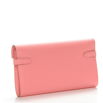 Hermes Epsom Kelly Longue Wallet Rose Confetti 3 of 7