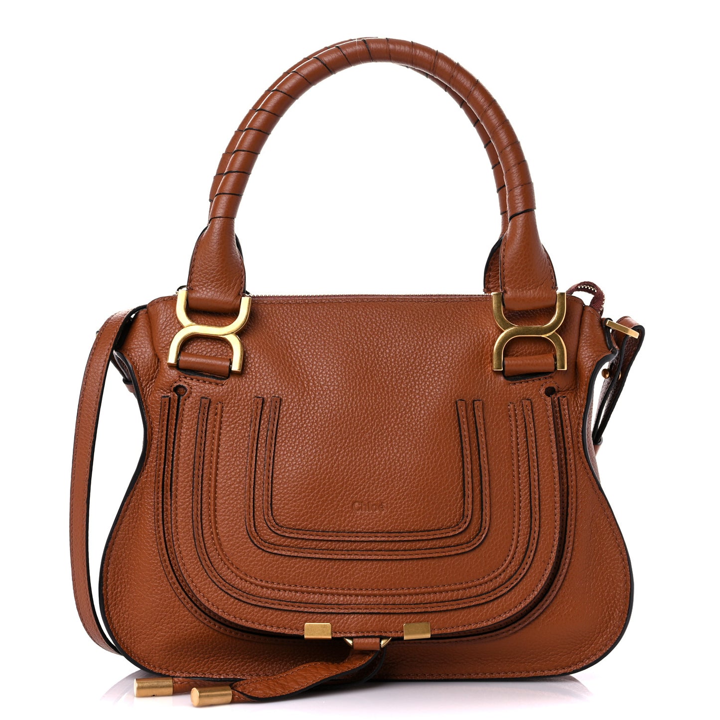 Calfskin Medium Marcie Satchel Tan