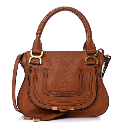 Chloe Calfskin Medium Marcie Satchel Tan 1 of 12