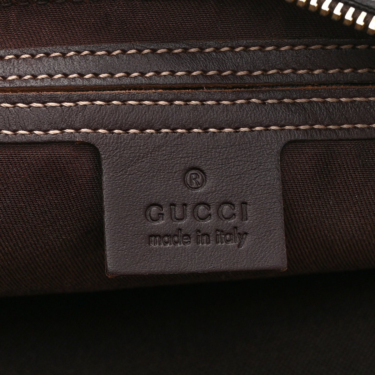 GG Supreme Monogram Belt Bag Dark Brown
