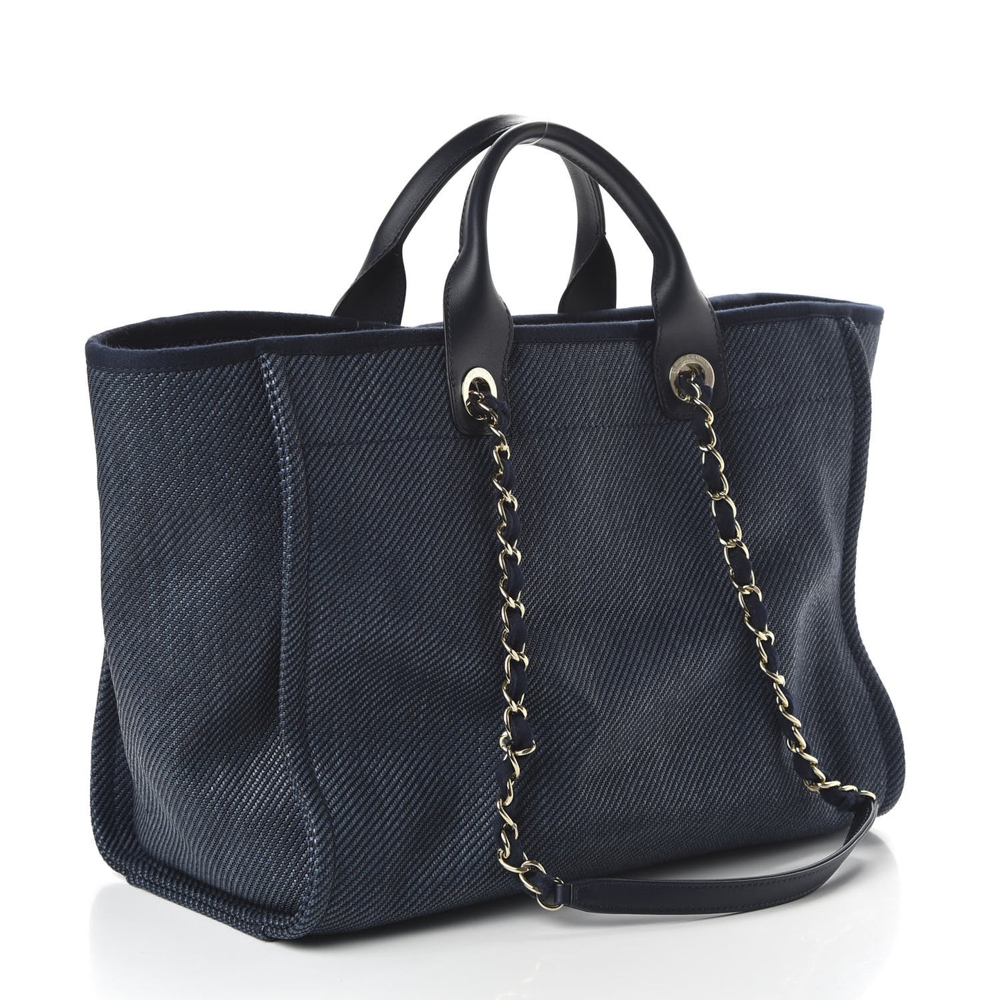 Denim Medium Deauville Tote Dark Blue