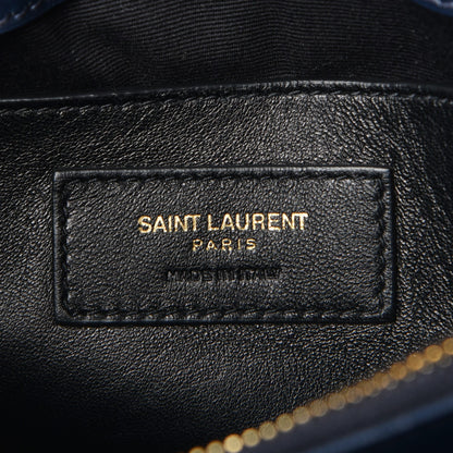 Saint Laurent Velvet Y Quilted Monogram Small Loulou Chain Satchel Medium Blue 7 of 9