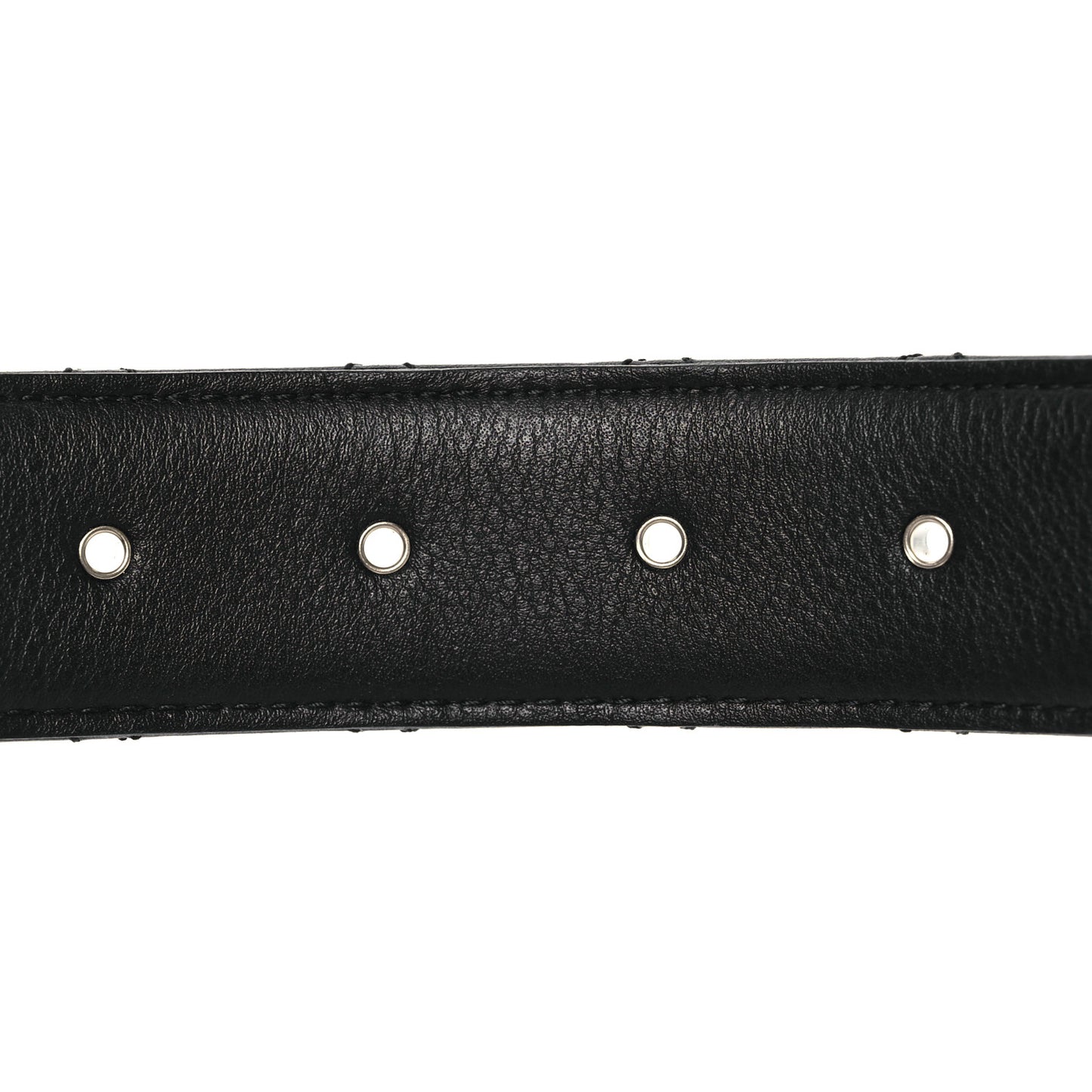 Lambskin Quilted CC Belt 90 36 Black Silvery
