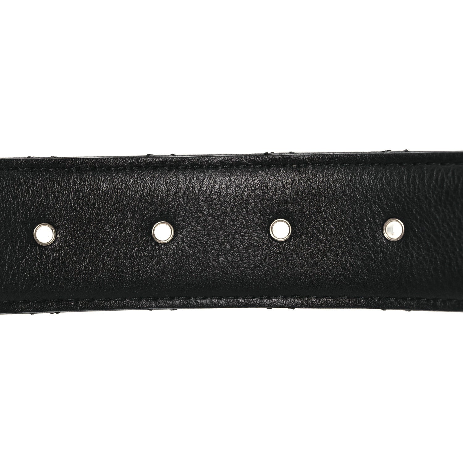Chanel Lambskin Quilted CC Belt 90 36 Black Silvery 4 of 10
