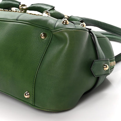 Gucci Calfskin Large Horsebit Chain Satchel Green 10 of 12