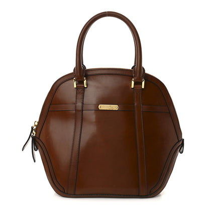 Burberry Bridle Calfskin Medium Orchard Bowling Bag Dark Tan 1 of 14