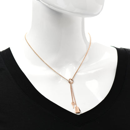 Hermes 18K Rose Gold PM Kelly Clochette Necklace 2 of 5