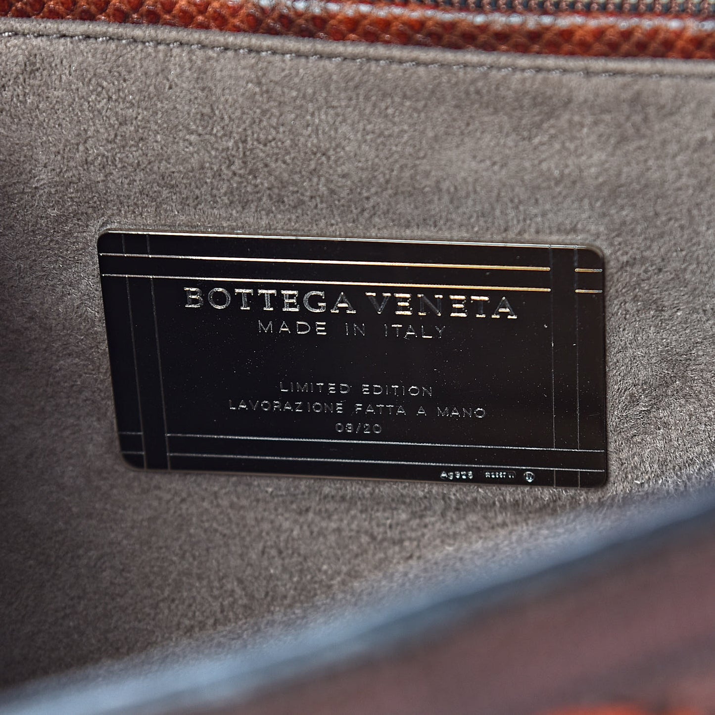 Ayers Karung Intrecciato Patchwork Shoulder Bag Ash Scuro Rust Clay