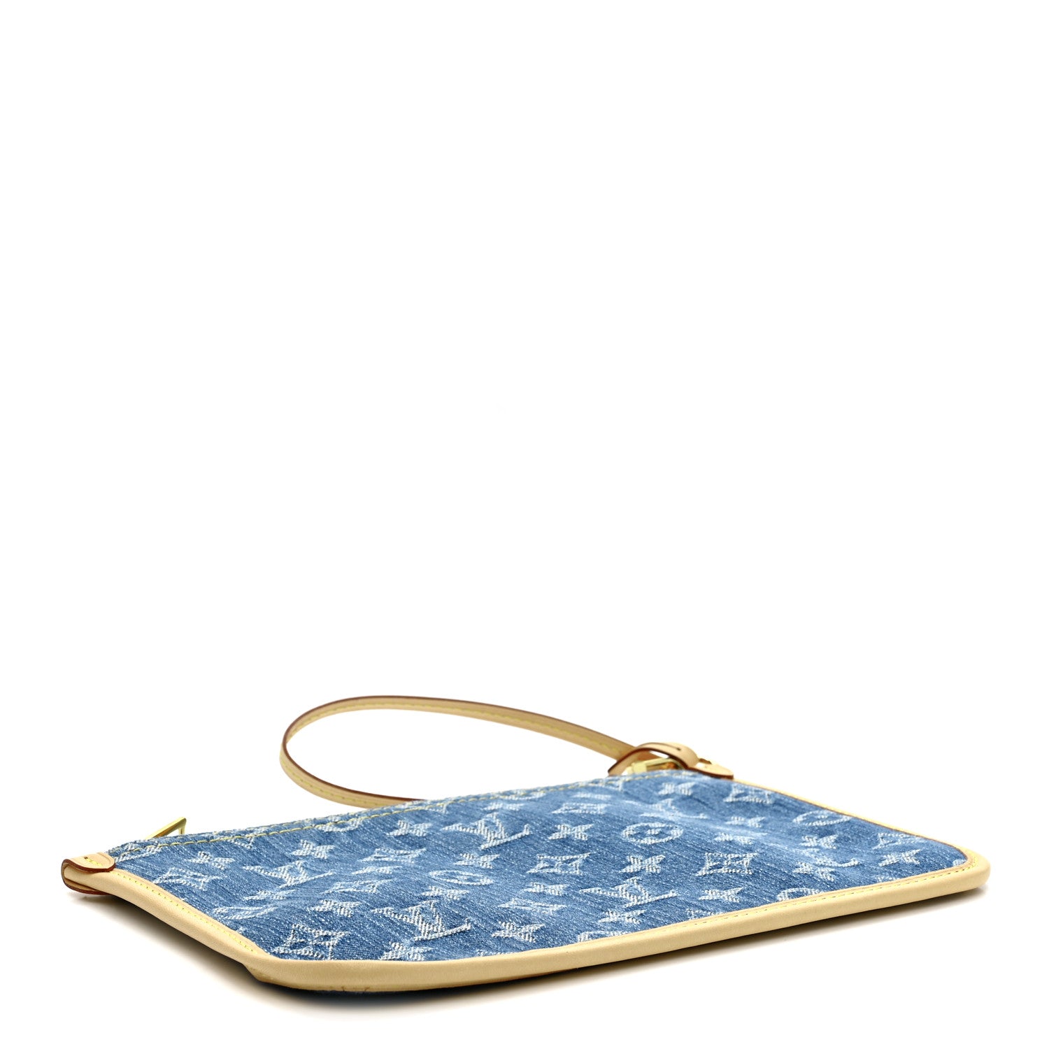 Louis Vuitton Denim Monogram Jacquard Neverfull MM GM Pochette Blue 4 of 6