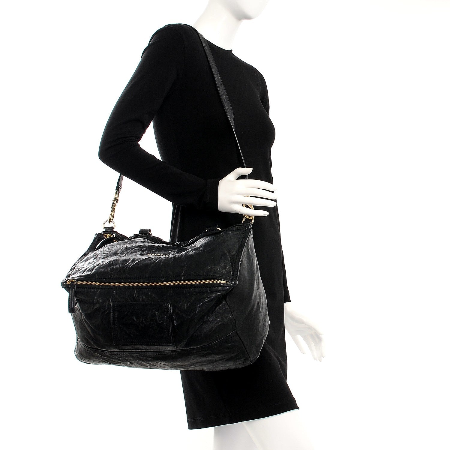 Givenchy Tumbled Sheepskin Large Pandora Black 2 of 11