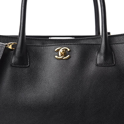 Chanel Calfskin Cerf Executive Shopper Tote Black 12 of 12