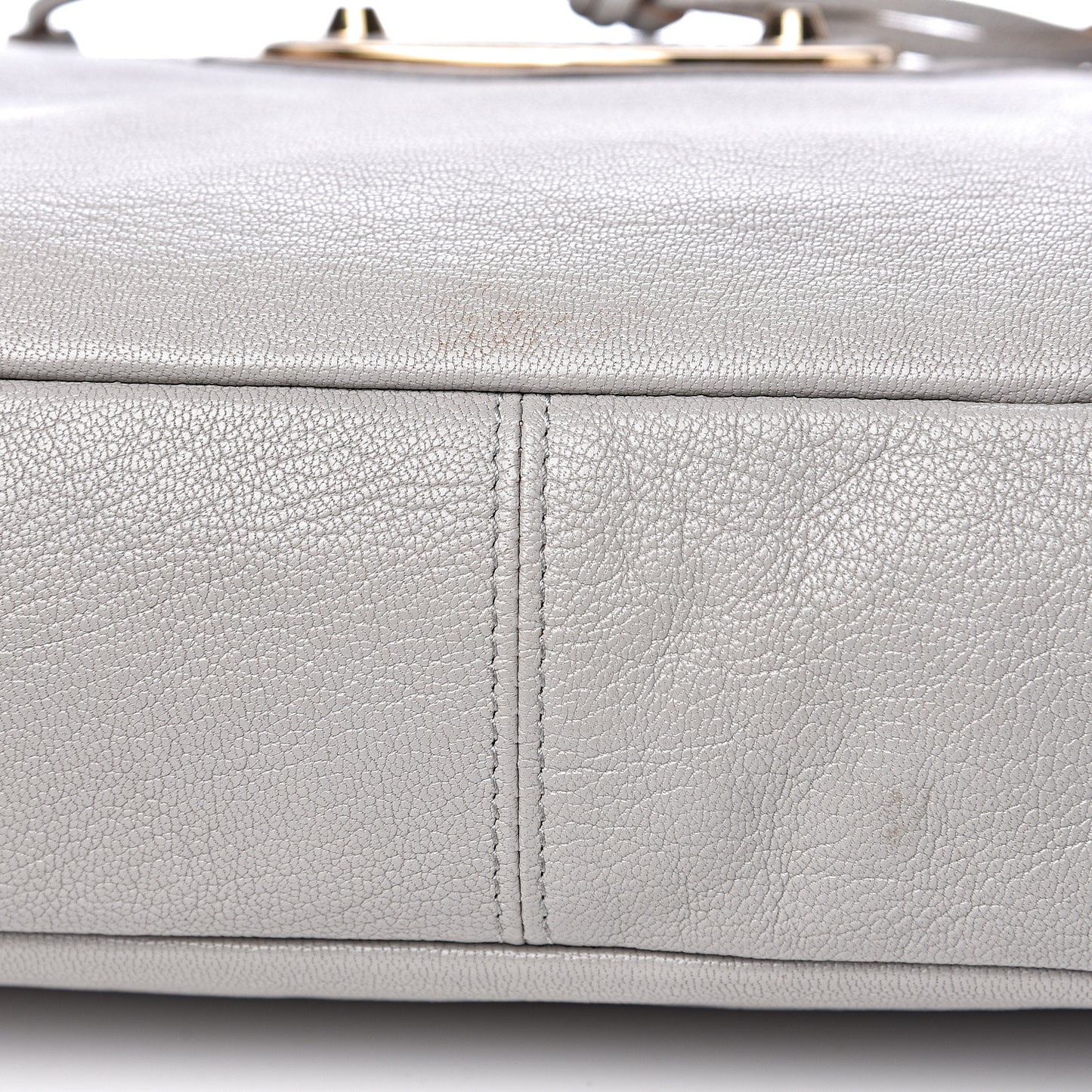 Chevre Gold Metallic Edge Hardware Town Gris Glace