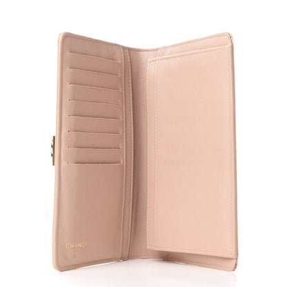 Chanel Iridescent Calfskin Quilted Boy Yen Wallet Light Pink 4 of 9