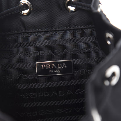 Prada Saffiano Tessuto Nylon Vela Bucket Wristlet Black 8 of 10