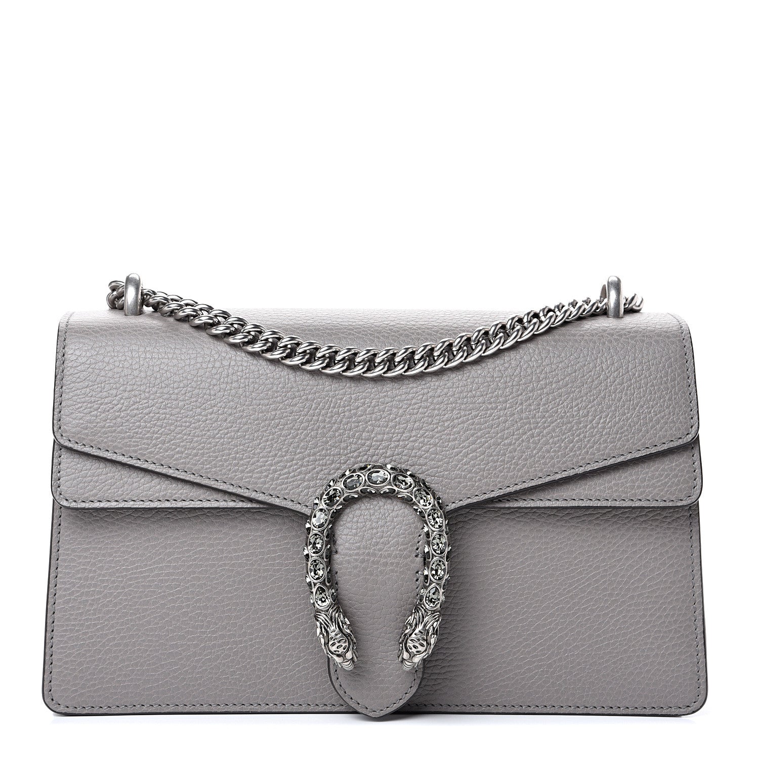 Gucci Pebbled Calfskin Small Dionysus Shoulder Bag Dusty Grey 1 of 10