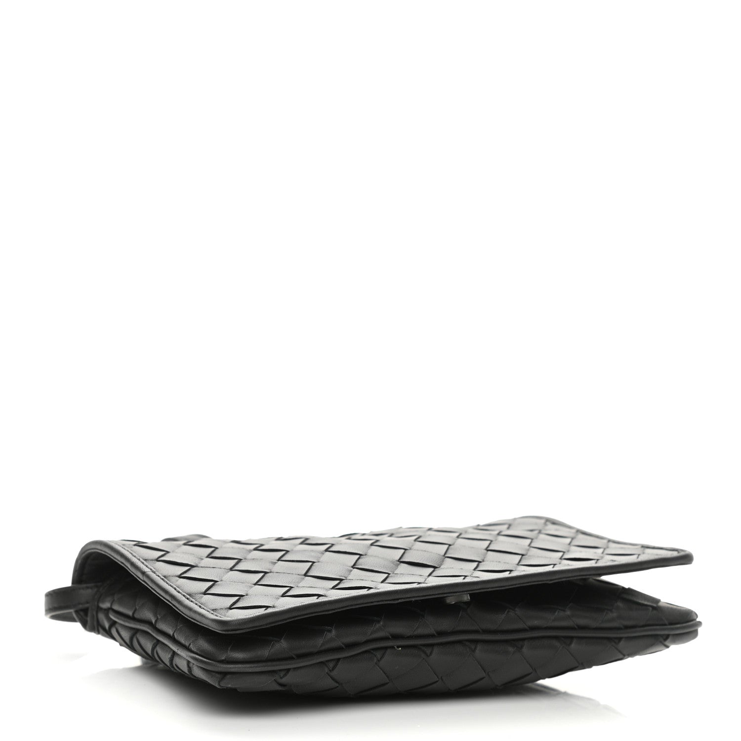 Bottega Veneta Nappa Intrecciato Crossbody Messenger Flap Black 4 of 10