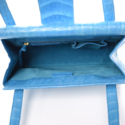 Nancy Gonzalez Crocodile Frame Bag Turquoise 5 of 10