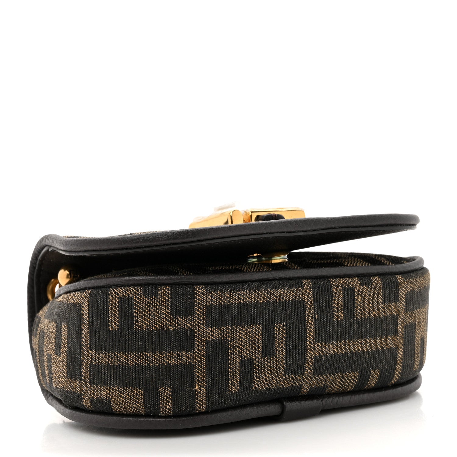 Fendi Fabric Jacquard Vitello Cher Cuoio FF 1974 Nano Fendi C'mon Tobacco Moro Ebano 4 of 10