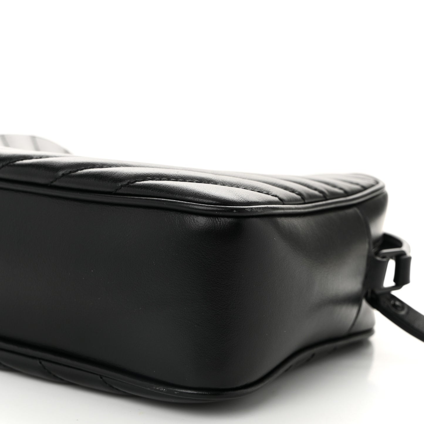 Calfskin Matelasse Monogram Monochrome Lou Camera Bag Black