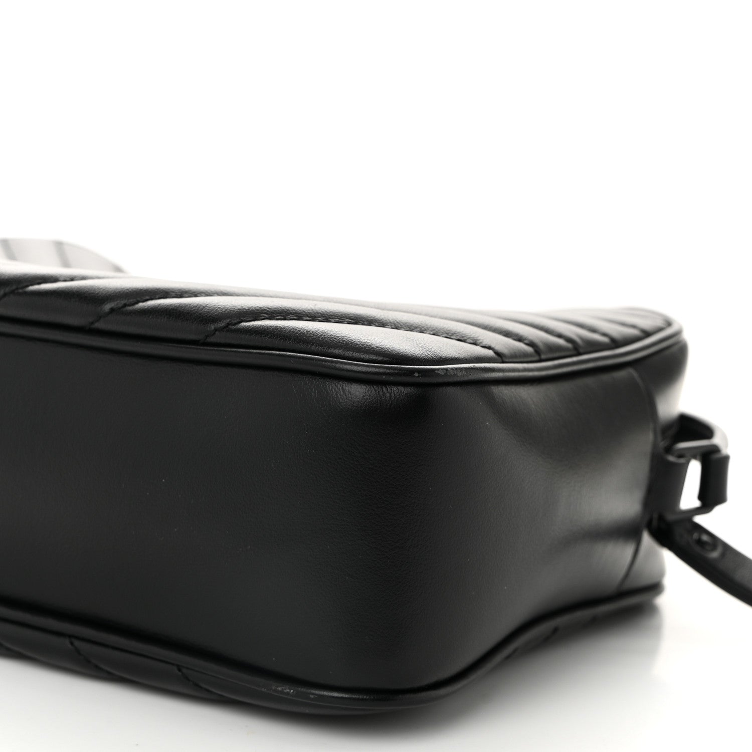 Saint Laurent Calfskin Matelasse Monogram Monochrome Lou Camera Bag Black 10 of 13