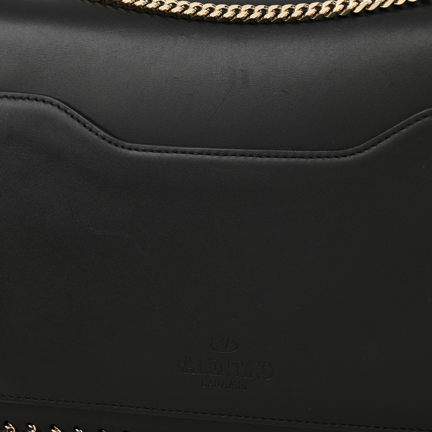 Valentino Garavani Vitello Groumette Small Rockstud Demilune Shoulder Bag 14 of 14