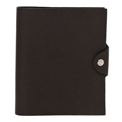 Hermes Togo Ulysse MM Notebook Cover Chocolate 1 of 12