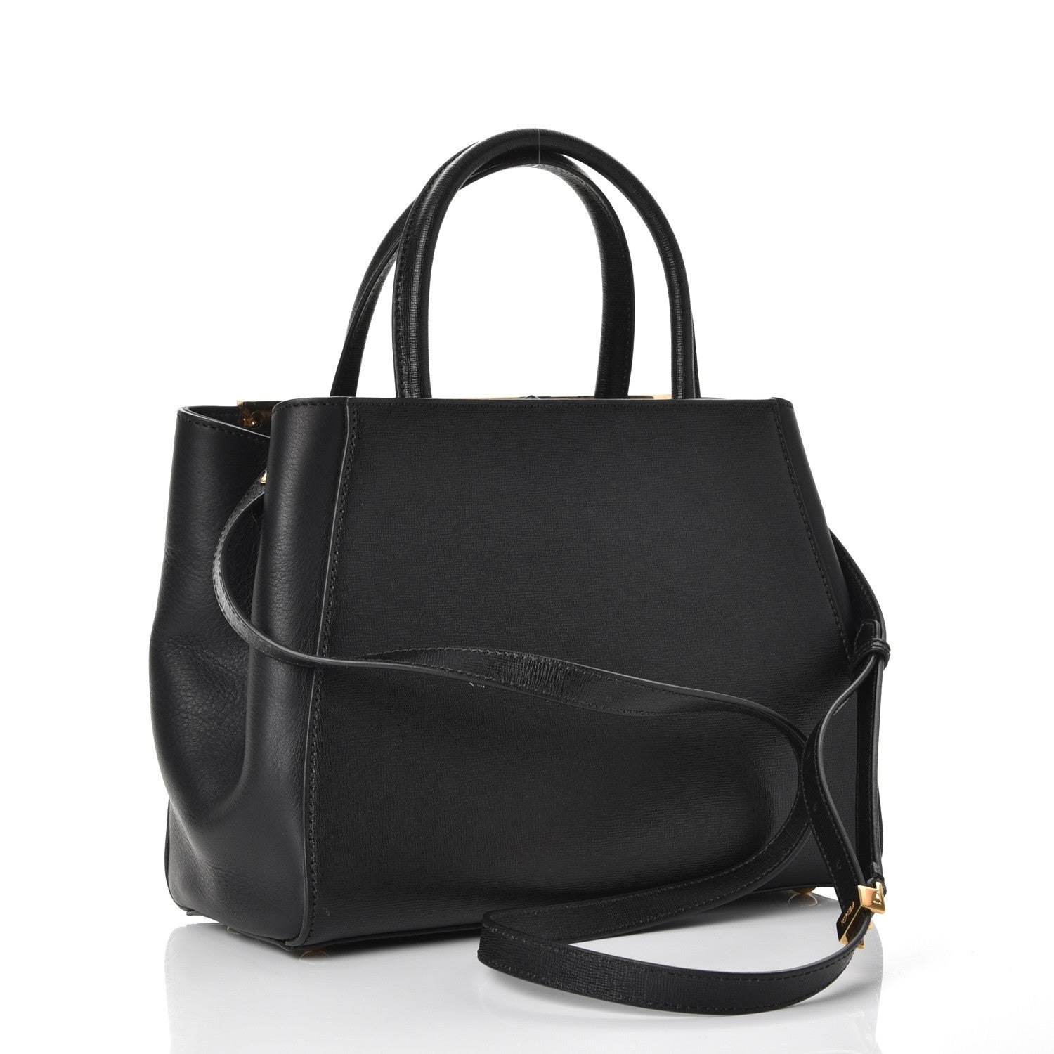 Fendi Vitello Elite Petite 2Jours Tote Black 4 of 9