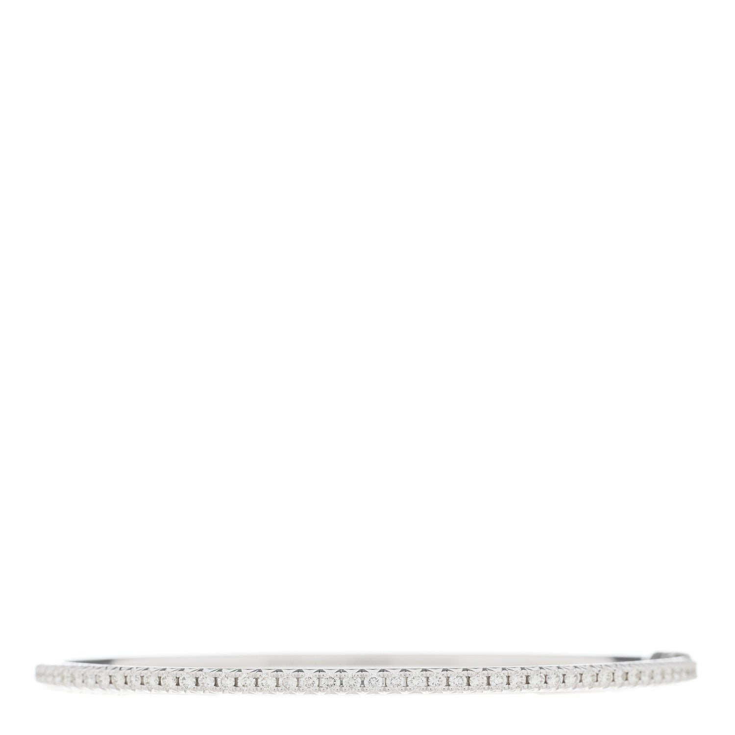 Tiffany 18K White Gold Diamond Metro Bangle Bracelet 1 of 3