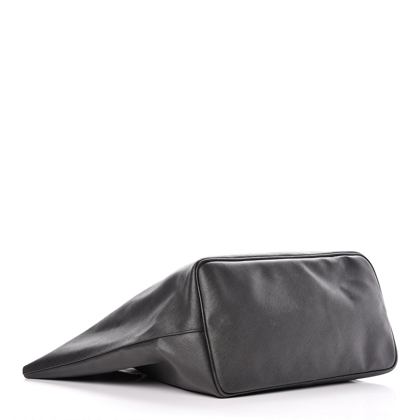 Textured Coated Canvas Rottweiler Pint Large Antigona Tote Black