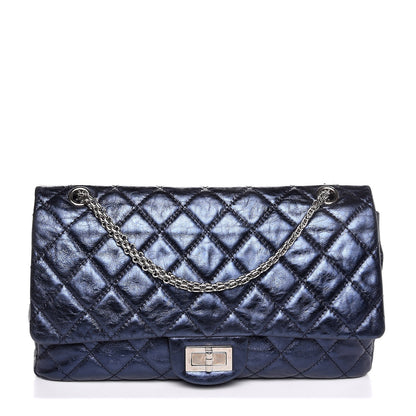Chanel Metallic Aged Calfskin 2.55 Reissue Flap 227 Blue 1 of 8