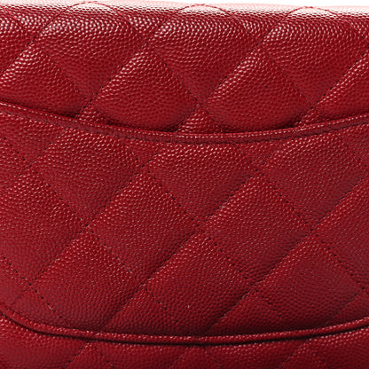 Chanel Caviar Quilted Wallet on Chain WOC Red 12 of 14