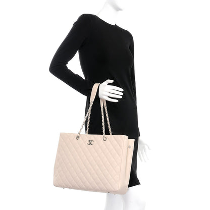 Chanel Caviar Quilted Timeless Tote Light Beige 2 of 8