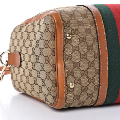 Gucci Monogram Vintage Web Medium Boston Tobacco 9 of 19