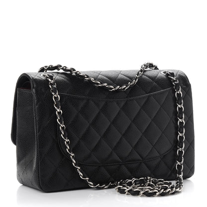 Chanel Caviar Quilted Jumbo Double Flap Black 3 of 9