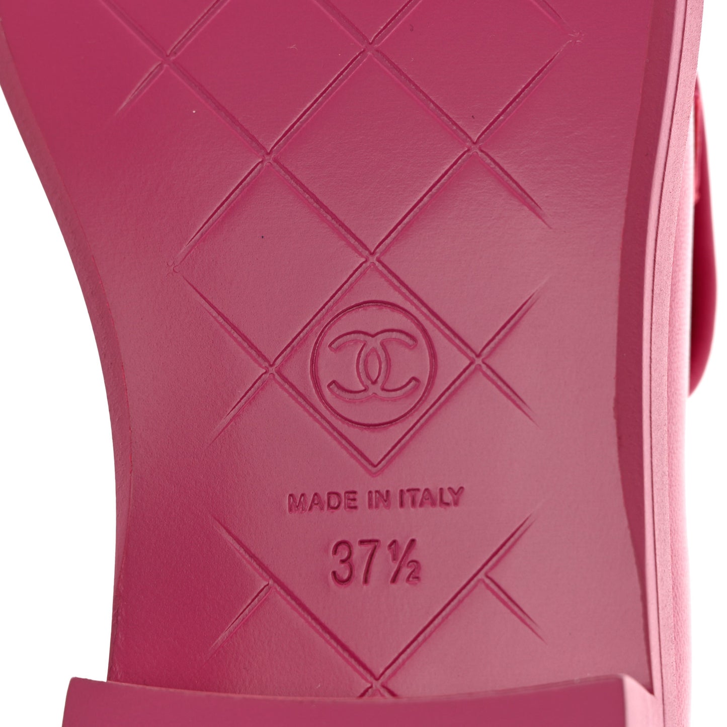 Lambskin Quilted CC Turnlock Loafers 37.5 Fuchsia